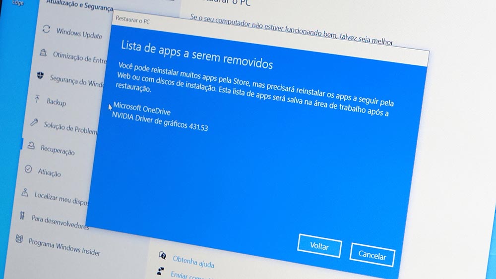 Passo a passo para recuperar o notebook