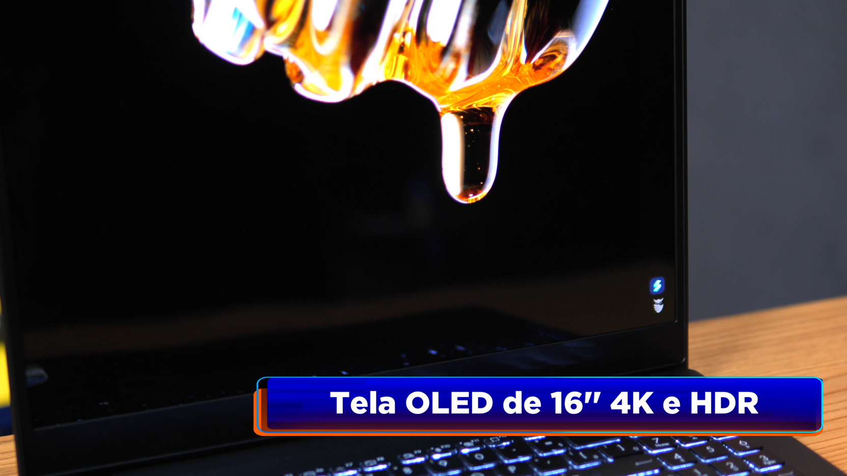 destaque na tela OLED 4k HDR 