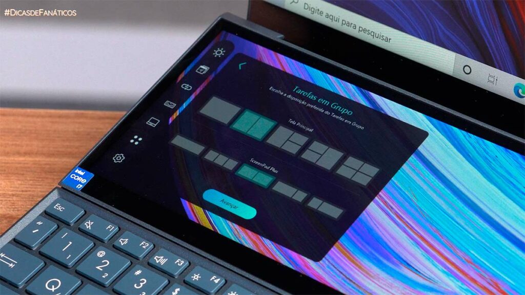 detalhe screenpad plus