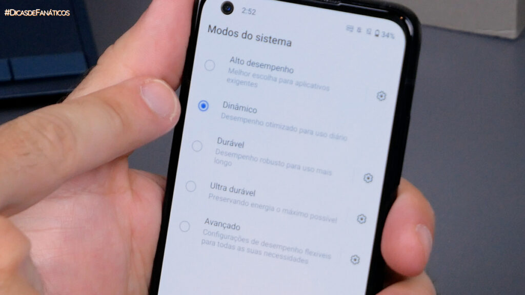 detalhe modo de sistema zenfone 8