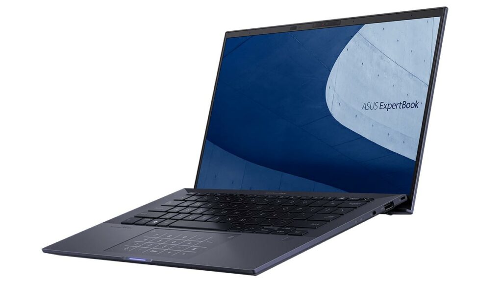 Imagem do ExpertBook B9, notebook da ASUS apresentado na CES 2021