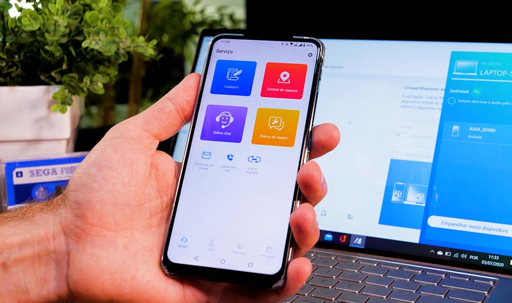 Versão mobile do app MyASUS
