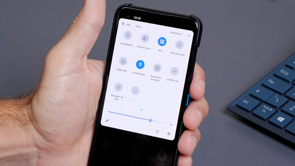 detalhe compartilhar proximidade no android