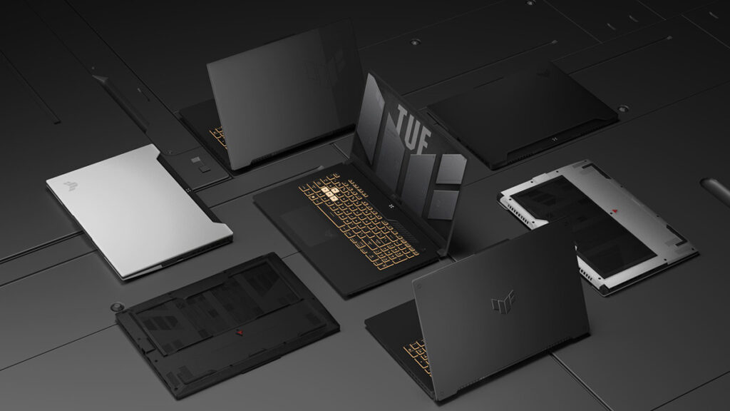 detalhe notebooks novos tuf asus 2022