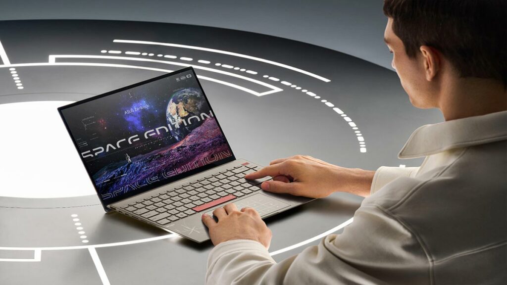 detalhe zenbook 14 novos notebooks 2022