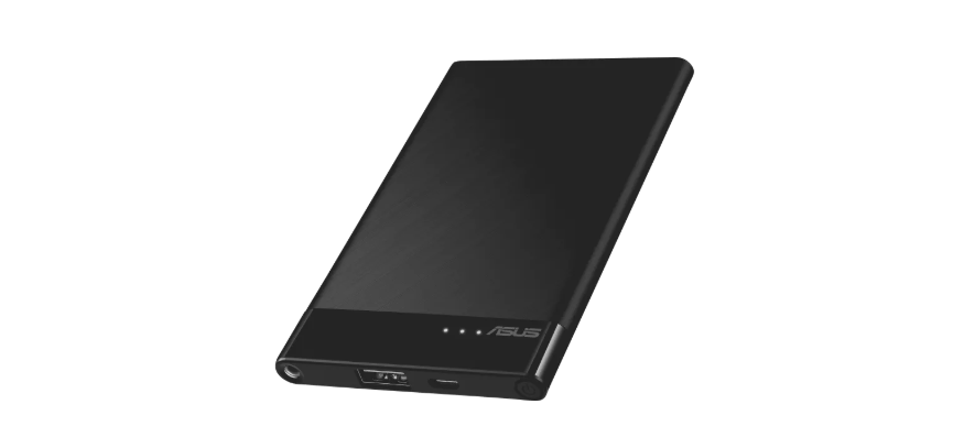 PowerBank compacto e elegante, um acessório para notebook essencial para recarregar dispositivos em movimento.
