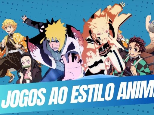Imagem com personagens de animes, representando o tema jogos de anime.
