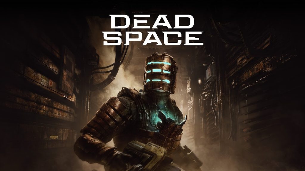 Imagem do jogo Dead Space mostrando um personagem com traje espacial iluminado em um corredor escuro e metálico, um dos melhores jogos de terror de ficção científica.